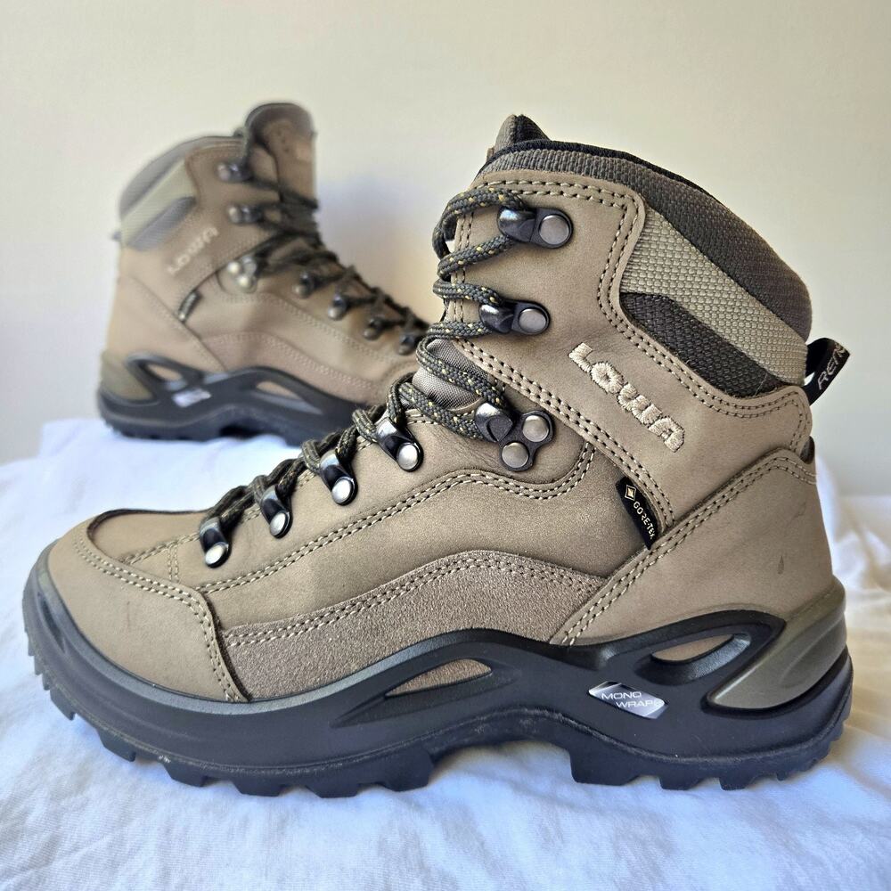 Lowa Renegade GTX Mid Women's Leather Hiking Boots Brown Size 6